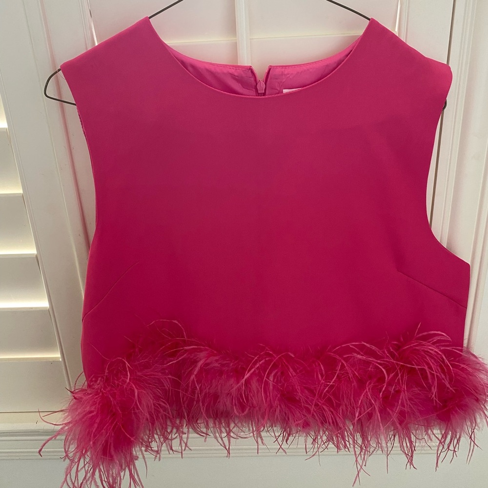 Super cute feather top